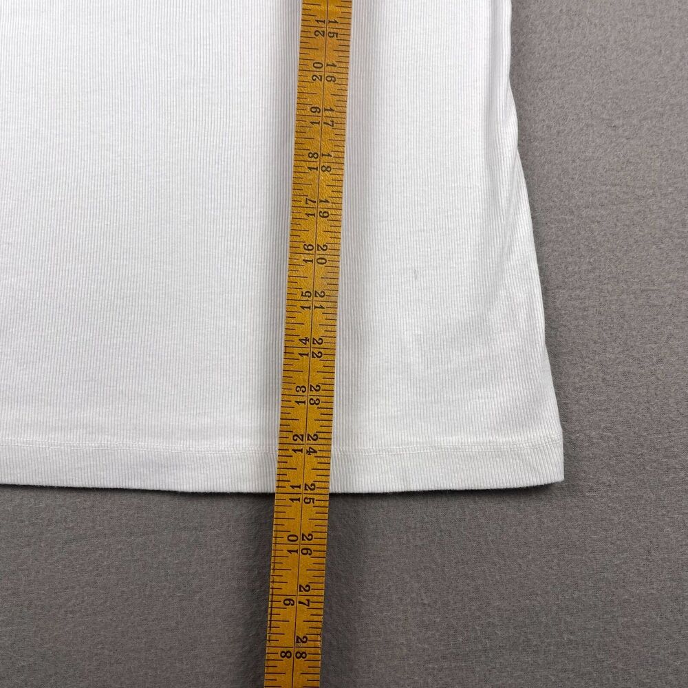 James Perse Ribbed White Tank Top - Picture 7 of 8